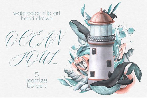 Download Sea Whales Borders Watercolor Clipart - Premium Resources