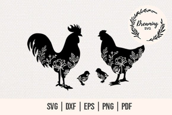 Download Floral Family Chicken SVG - Chicken SVG - Chick Collection