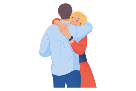 Download Young Man and Woman Hugging. Cuddling Pe - Premium Resources