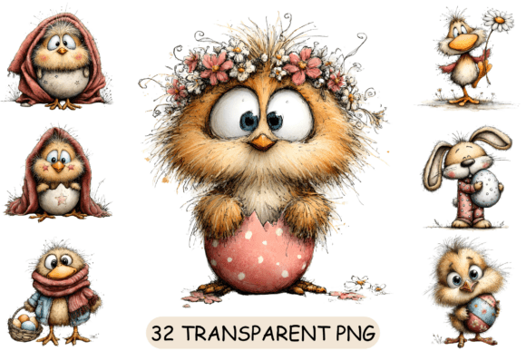 Download 32 Easter Chick PNG Clipart Bundle - Chick Collection