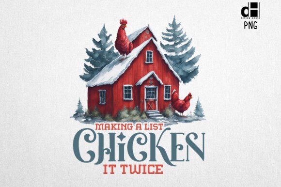 Download Vintage Christmas Farm Chicken PNG - Chick Collection