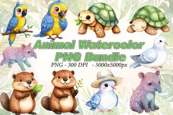 Download Handpainted Animal PNG Clipart - Painted Collection