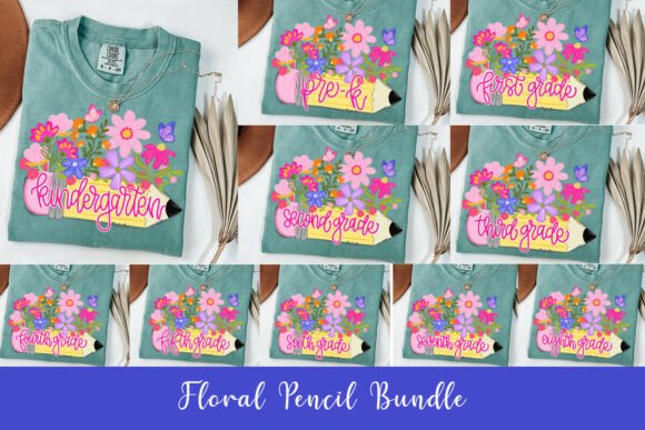 Download Hand-painted Floral Pencil School Grade Bundle - Painted Collection