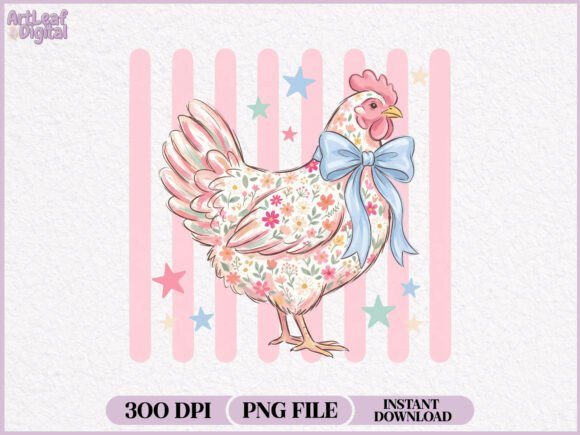 Download Preppy Floral Chicken Coquette PNG - Chick Collection