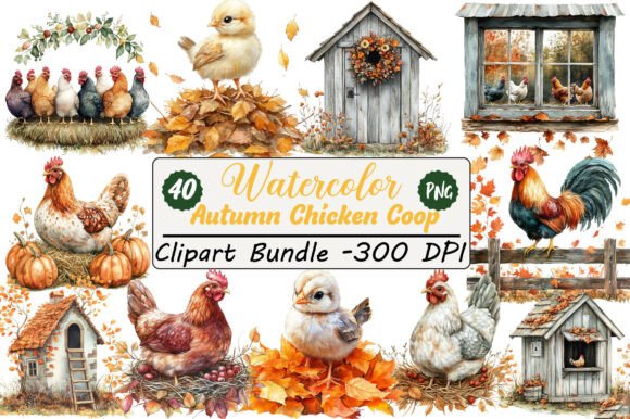 Download Autumn Chicken Coop Clipart - Chick Collection