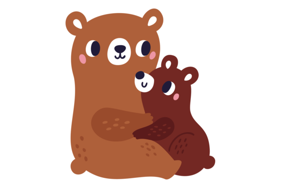 Download Baby Bear Cuddling with Mom. Animal Fami - Cuddling Collection