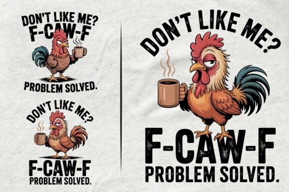 Download F-CAW-F Funny Chicken Coffee F-CAW-F Png - Chick Collection
