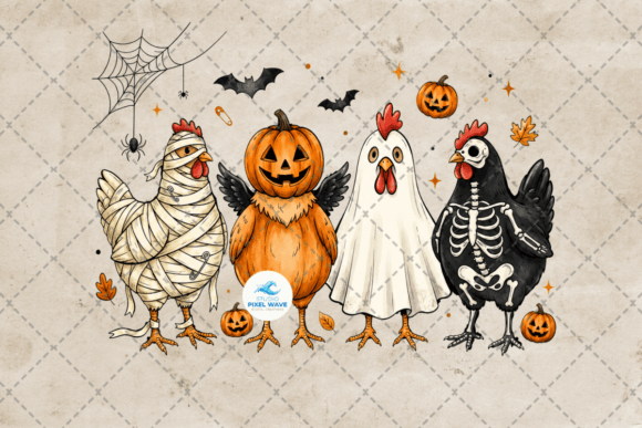 Download Spooky Halloween Chicken Png - Chick Collection