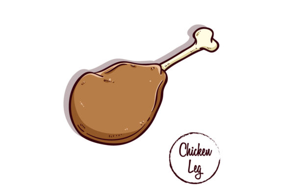 Download Tasty Chicken Leg Illustration - Chick Collection