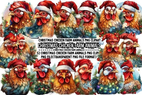 Download Christmas Chicken Farm Animals PNG - Chick Collection