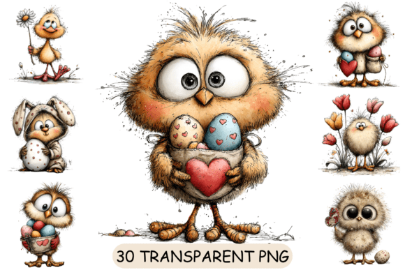 Download 30 Cute Easter Chick PNG Clipart Set - Chick Collection